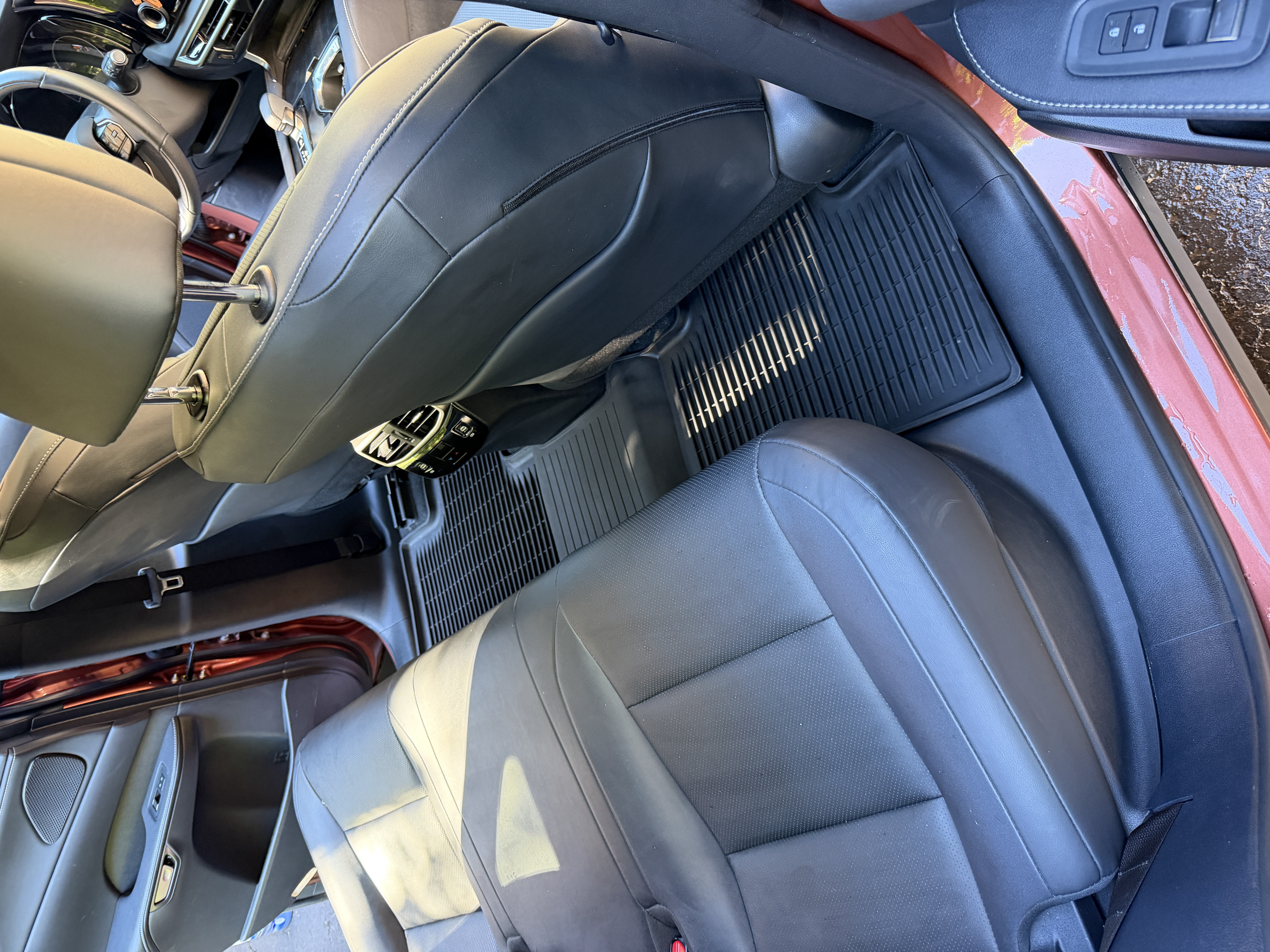 Lexus rear seat after detail