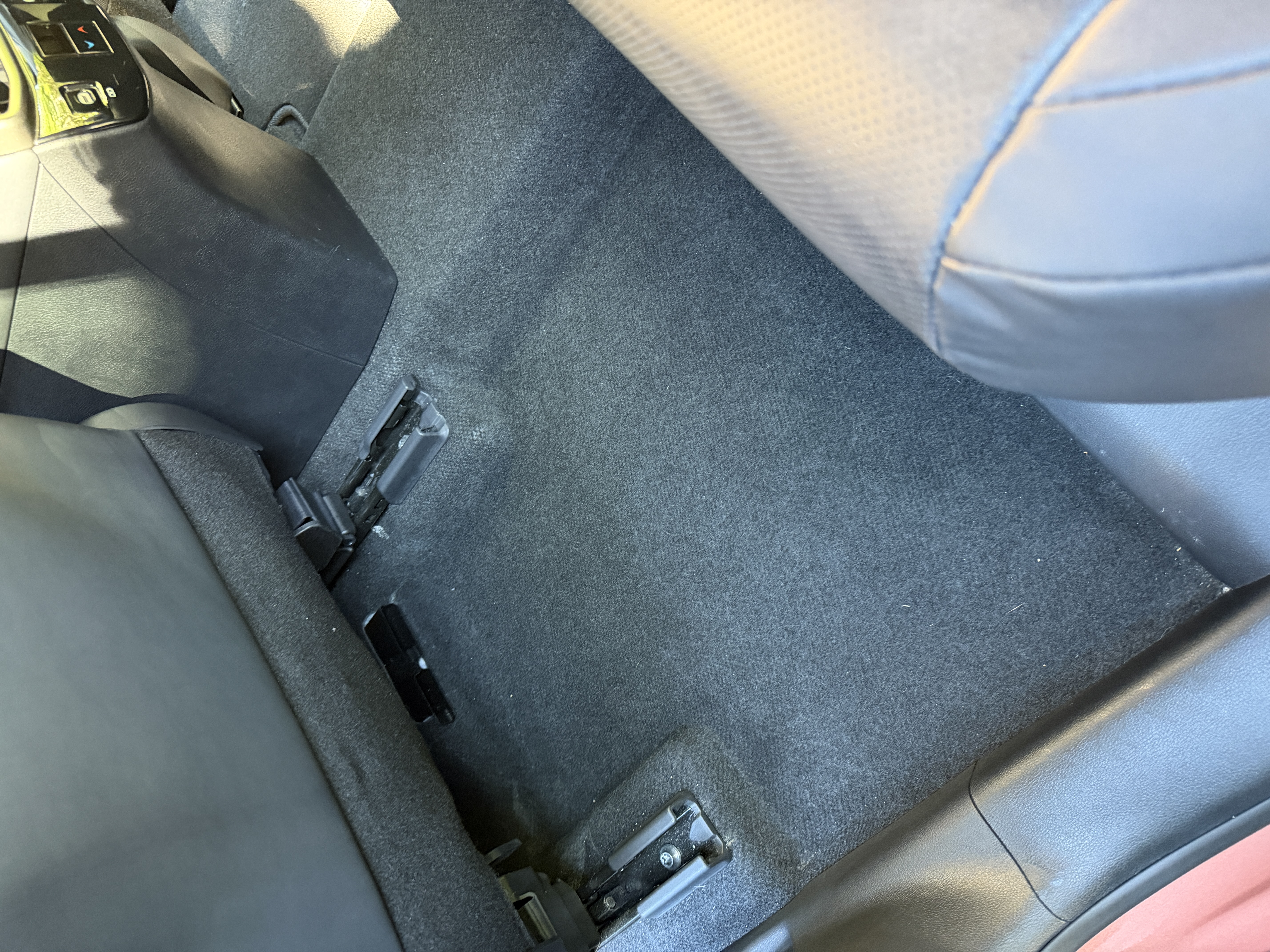 Lexus rear carpet after cleaning from another angle