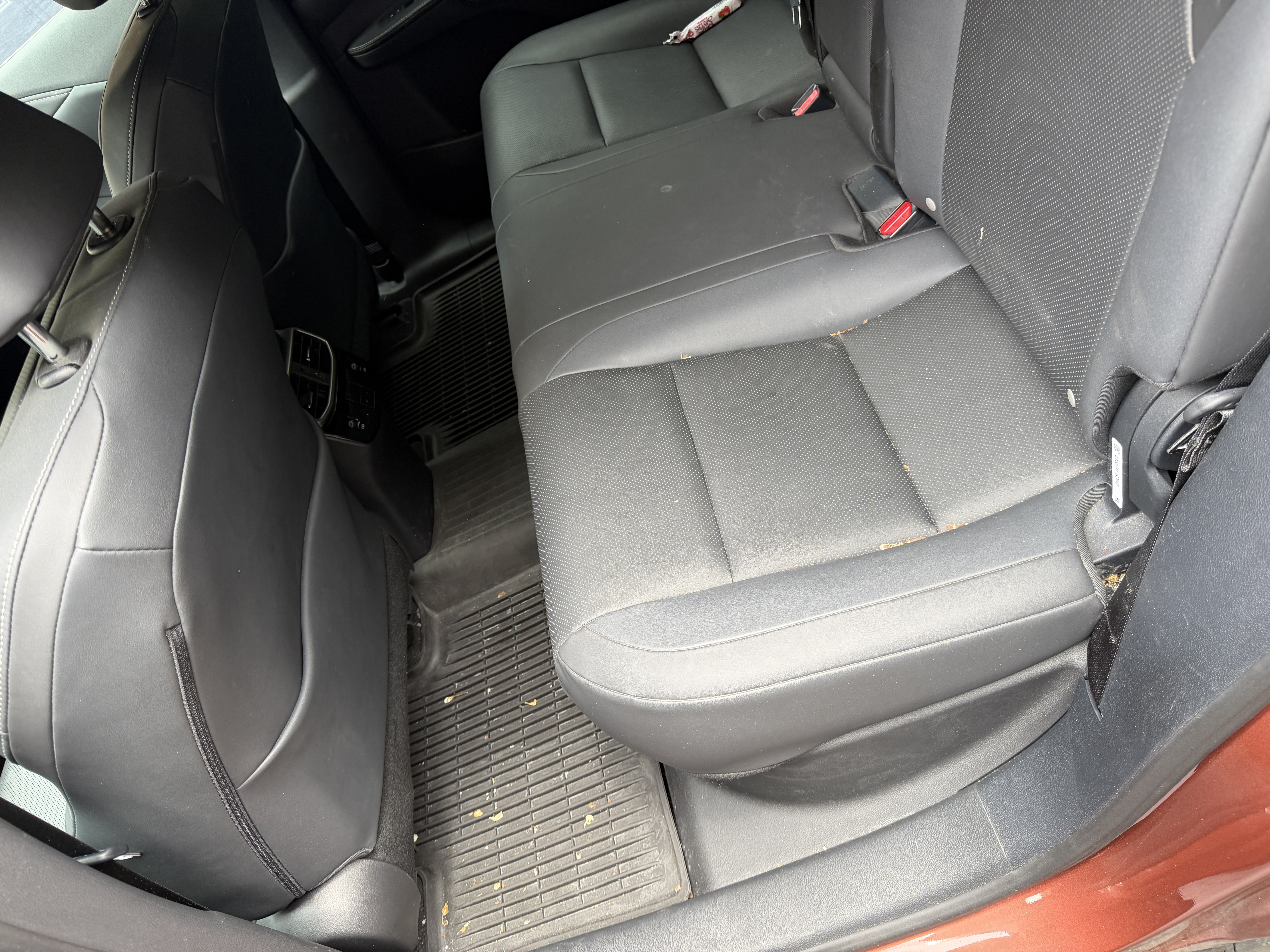 Lexus rear seat before detail